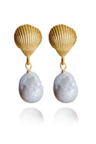 Linya Jewellery-Deniz Kabuğu Barok İnci Küpe-Küpe-1-Milagron.com