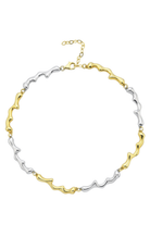 Linya Jewellery-Dery Çift Renk Damla Kolye Choker-Kolye-1-Milagron.com