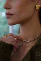 Linya Jewellery-Dery Çift Renk Damla Kolye Choker-Kolye-3-Milagron.com