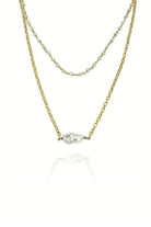 Linya Jewellery-Doby Çift Zincirli Kolye-Kolye-1-Milagron.com