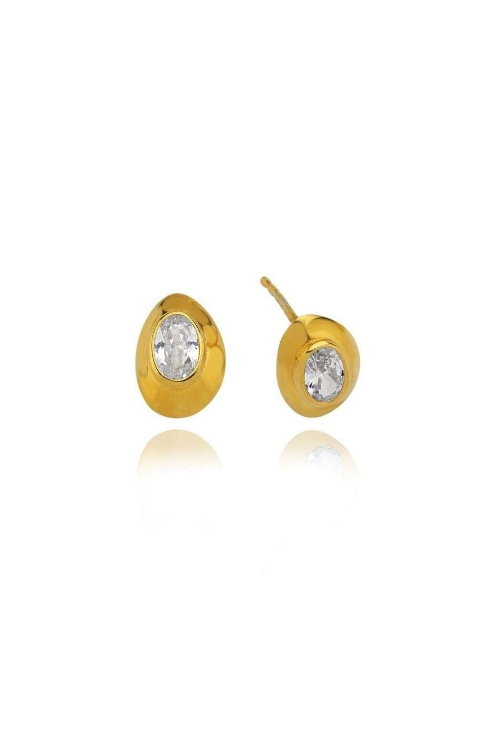 Linya Jewellery-Ella Beyaz Taşlı Pinli Küpe-Küpe-1-Milagron.com