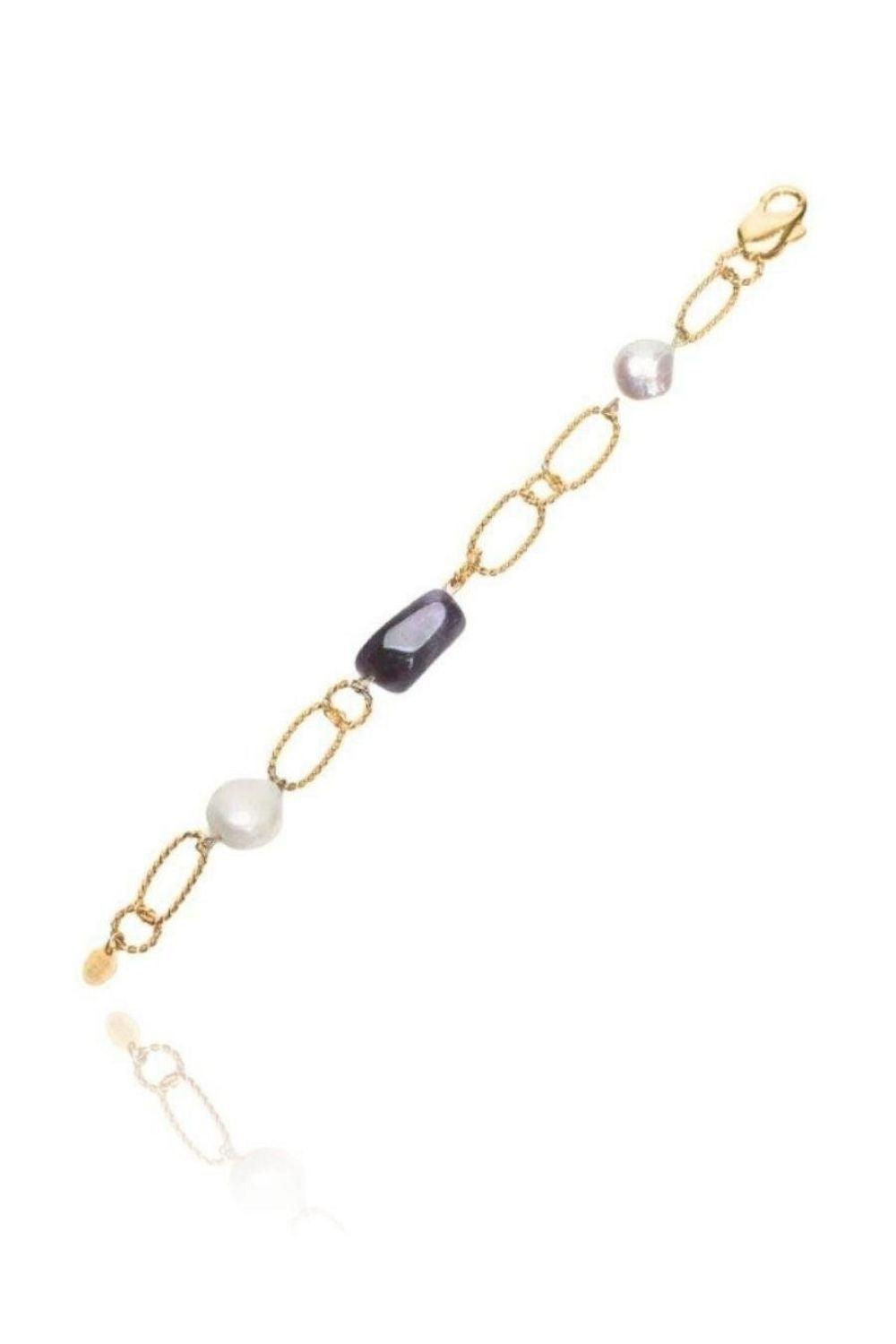 Linya Jewellery-Elly Mor Taş Bileklik-Yüzük-2-Milagron.com