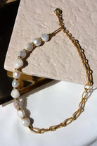 Linya Jewellery-Enna Zincir Barok İnci Kolye-Kolye-5-Milagron.com