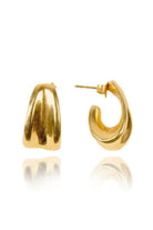 Linya Jewellery-Erica Amorf Halka Küpe Gold-Küpe-1-Milagron.com