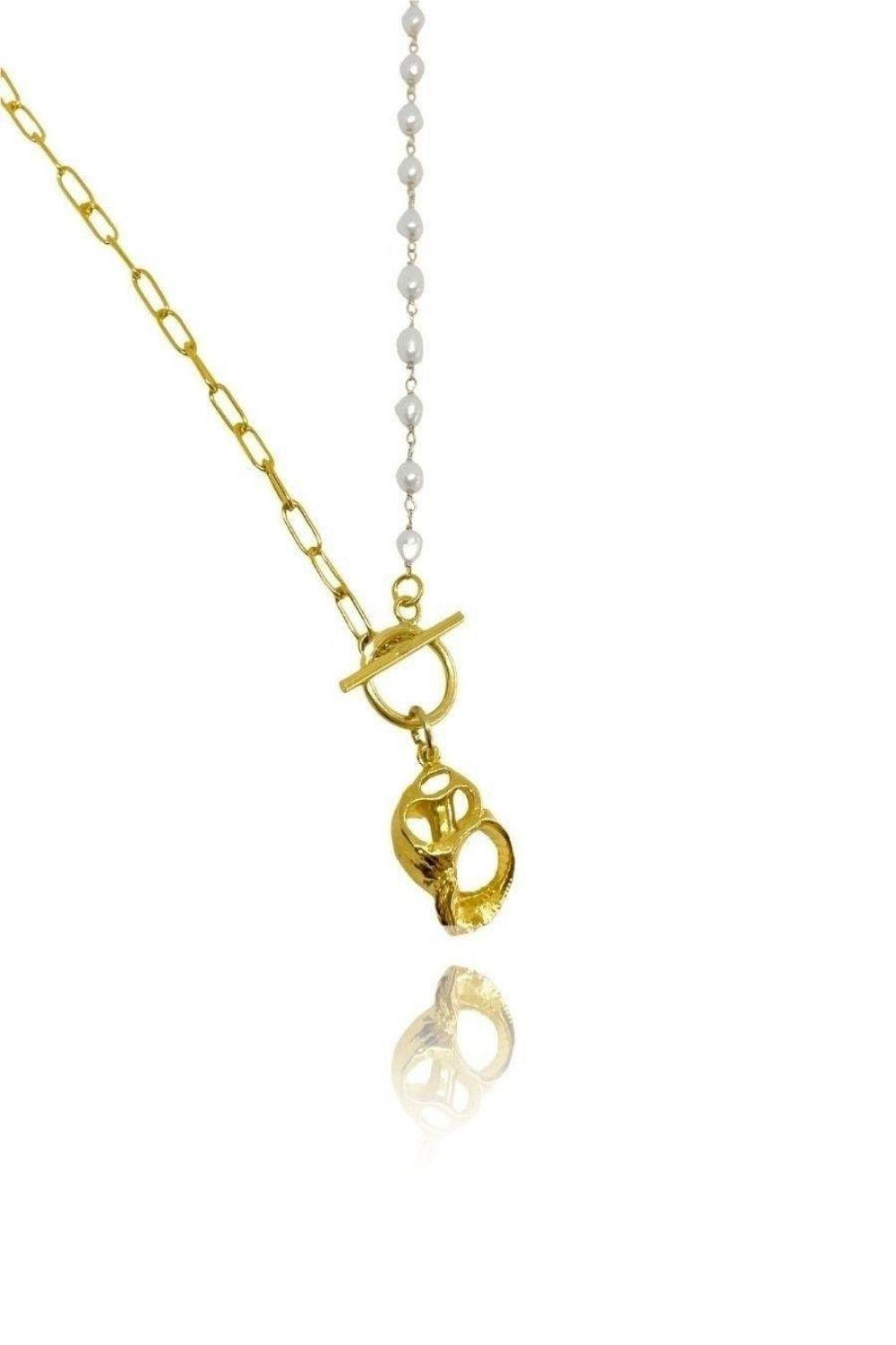 Linya Jewellery-Gela Midye Zincir Kolye-Kolye-1-Milagron.com