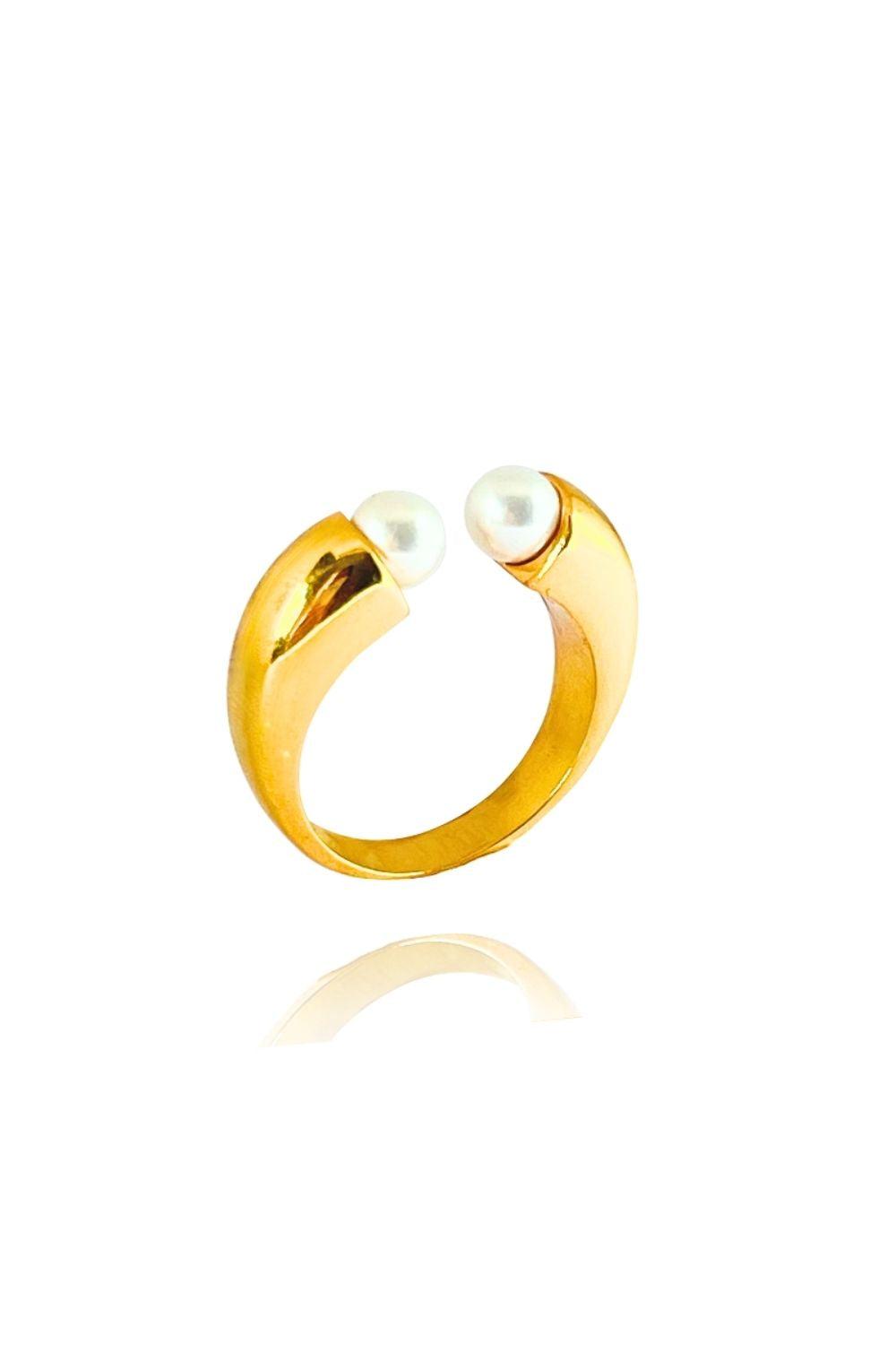 Linya Jewellery-Horn İncili Yüzük-Yüzük-1-Milagron.com