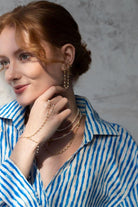 Linya Jewellery-İkili İncili Kıkırdak Küpe-Küpe-3-Milagron.com
