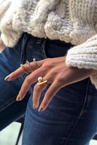 Linya Jewellery-İncili Şerit Yüzük-Yüzük-2-Milagron.com