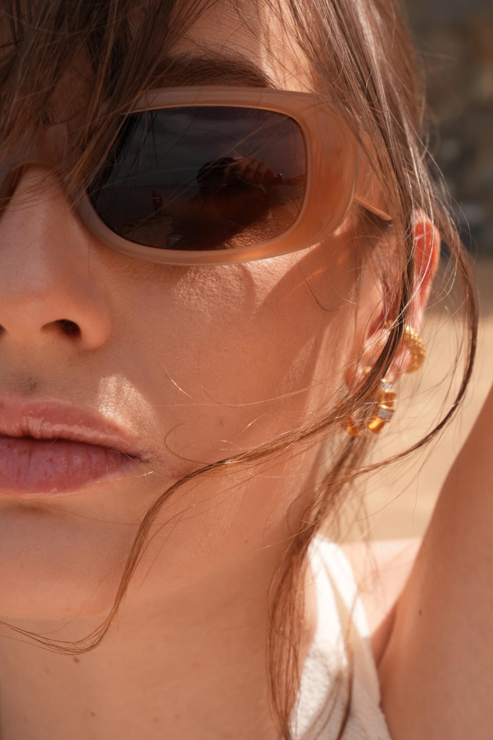 Linya Jewellery-Janet Toplu Kıkırdak Küpe Gold-Küpe-2-Milagron.com