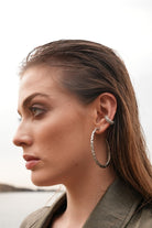 Linya Jewellery-Janet Toplu Kıkırdak Küpe Gümüş-Küpe-2-Milagron.com