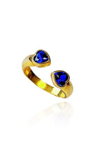 Linya Jewellery-Kalpli Lacivert Taşlı Yüzük-Yüzük-1-Milagron.com