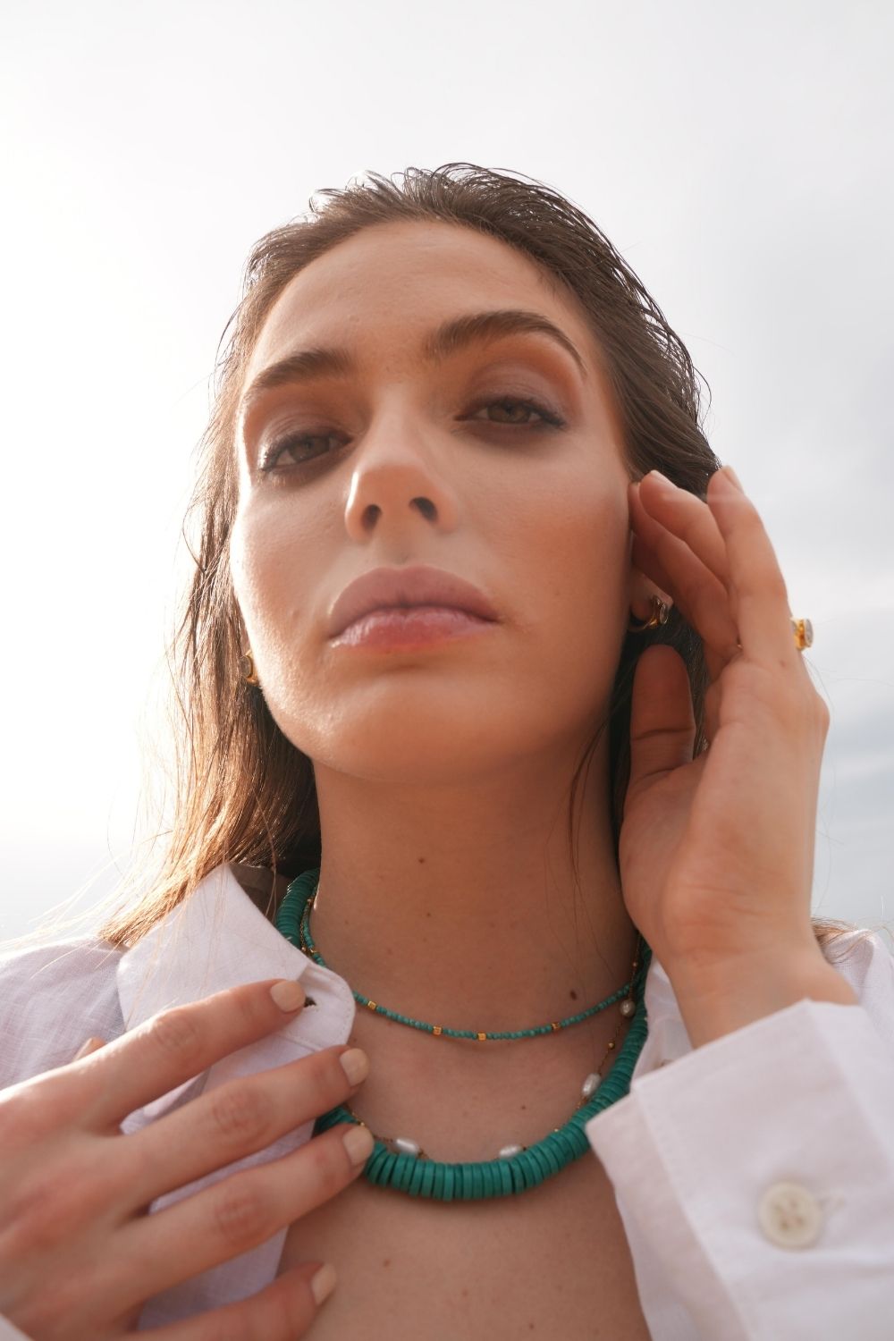 Linya Jewellery-Lana Turkuaz Küçük Toplu Kolye-Kolye-2-Milagron.com
