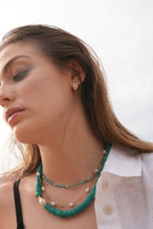 Linya Jewellery-Lana Turkuaz Küçük Toplu Kolye-Kolye-4-Milagron.com