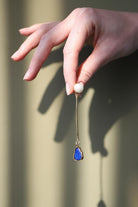 Linya Jewellery-Lapis Doğal İnci Küpe-Küpe-1-Milagron.com