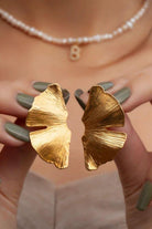 Linya Jewellery-Leta Büyük Yaprak Küpe-Küpe-1-Milagron.com
