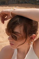 Linya Jewellery-Lili Beyaz Taşlı Halka Küpe-Küpe-2-Milagron.com