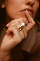 Linya Jewellery-Lisa Barok İnci Yüzük-Yüzük-3-Milagron.com