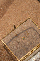 Linya Jewellery-Luna Yeşil Taşlı İncili Kolye-Kolye-2-Milagron.com