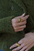 Linya Jewellery-Mazu Amorf Yüzük Gold-Yüzük-2-Milagron.com