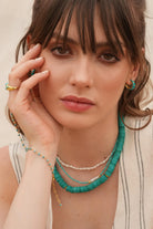 Linya Jewellery-Meg Turkuaz Küçük İncili Kolye-Kolye-2-Milagron.com