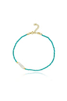 Linya Jewellery-Megy Turkuaz Küçük İncili Halhal-Halhal-1-Milagron.com