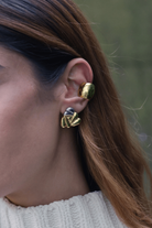 Linya Jewellery-Meri Çift Renk Üçgen Küpe-Küpe-2-Milagron.com