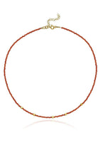 Linya Jewellery-Mira Kırmızı Mercanlı Küçük Toplu Kolye-Kolye-1-Milagron.com
