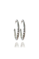 Linya Jewellery-Misy Amorf Oval Büyük Gümüş Halka Küpe-Küpe-1-Milagron.com