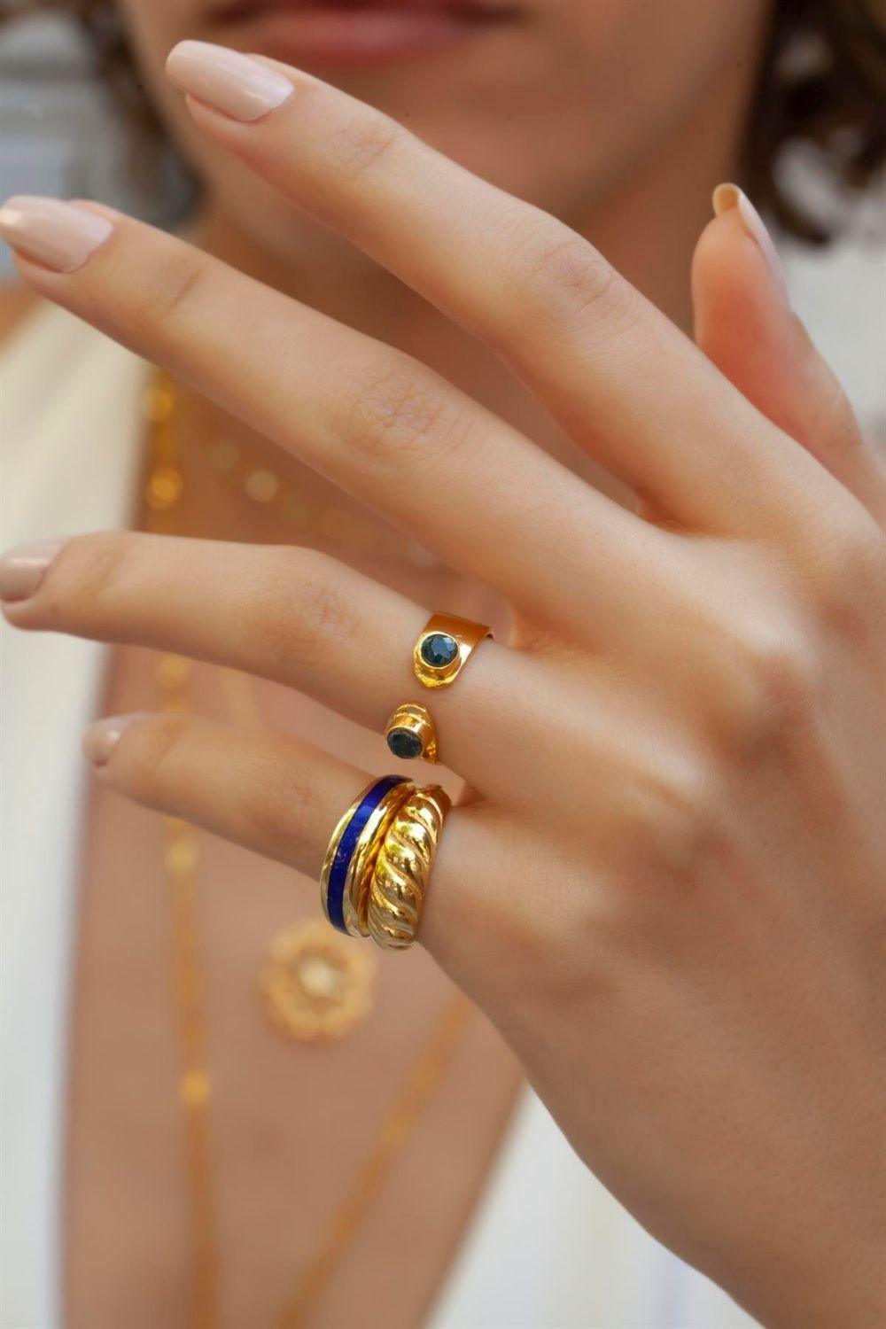 Linya Jewellery-Modica Safir Taşlı Yüzük-Yüzük-3-Milagron.com