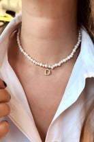 Linya Jewellery-Mono D Harfli İnci Kolye-Kolye-2-Milagron.com