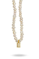 Linya Jewellery-Mono E Harfli İnci Kolye-Kolye-1-Milagron.com