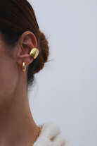 Linya Jewellery-Morf Mini Halka Küpe Gold-Küpe-3-Milagron.com