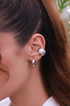Linya Jewellery-Morf Mini Halka Küpe Gümüş-Küpe-2-Milagron.com