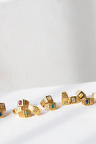 Linya Jewellery-Oktagon Lacivert Taşlı Yüzük-Yüzük-2-Milagron.com