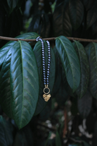 Linya Jewellery-Onos Siyah İncili Kalp Kolye-Kolye-6-Milagron.com