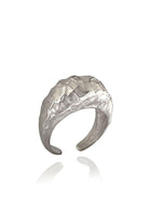 Linya Jewellery-Pary Amorf Mat Gümüş Oval Yüzük-Yüzük-1-Milagron.com