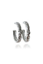 Linya Jewellery-Rara Amorf Yarım Gümüş Oval Küpe-Küpe-1-Milagron.com