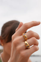 Linya Jewellery-Rosie Mavi Taşlı Yüzük-Yüzük-3-Milagron.com