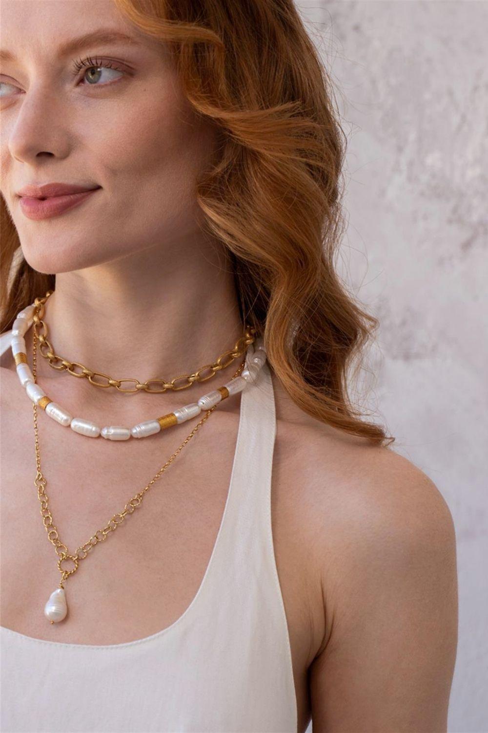 Linya Jewellery-Sebra İnci Kolye-Kolye-3-Milagron.com