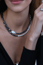 Linya Jewellery-Tagma Hematit Barok İncili Kolye-Kolye-4-Milagron.com