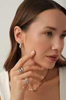 TaşLı Halka KüPe GüMüş - 3