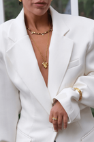 Linya Jewellery-Tesa Kalp Kolye Gold-Kolye-3-Milagron.com