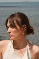Linya Jewellery-Tina Büyük Midye Küpe-Küpe-2-Milagron.com