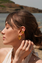 Linya Jewellery-Tina Büyük Midye Küpe-Küpe-4-Milagron.com