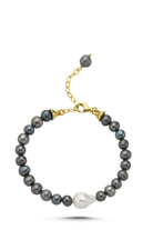 Linya Jewellery-Vola Siyah İnci Bileklik-Bileklik-1-Milagron.com
