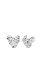 Linya Jewellery-Vory Amorf Kalp Küpe Gümüş-Küpe-1-Milagron.com