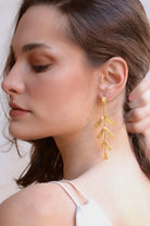 Linya Jewellery-Yaprak Küpe-Küpe-2-Milagron.com