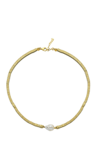Linya Jewellery-Yarn Barok İncili Hematit Taşlı Kolye-Kolye-1-Milagron.com