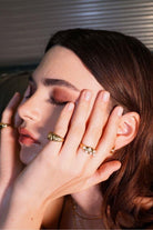 Linya Jewellery-Yıldız İnci Yüzük Gold-Yüzük-3-Milagron.com