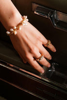 Linya Jewellery-Yıldız İnci Yüzük Gold-Yüzük-4-Milagron.com